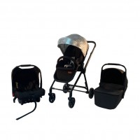 light weight luxury aluminum China factory OEM with carrycot carseat smart 3 In 1 Baby pushchair Stroller carrier walker jogger